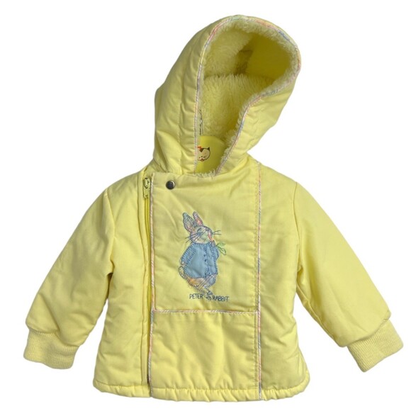 Peter Rabbit Beatrix Potter Vintage Infant Coat Quiltex Yellow Size 12mo - Picture 1 of 7